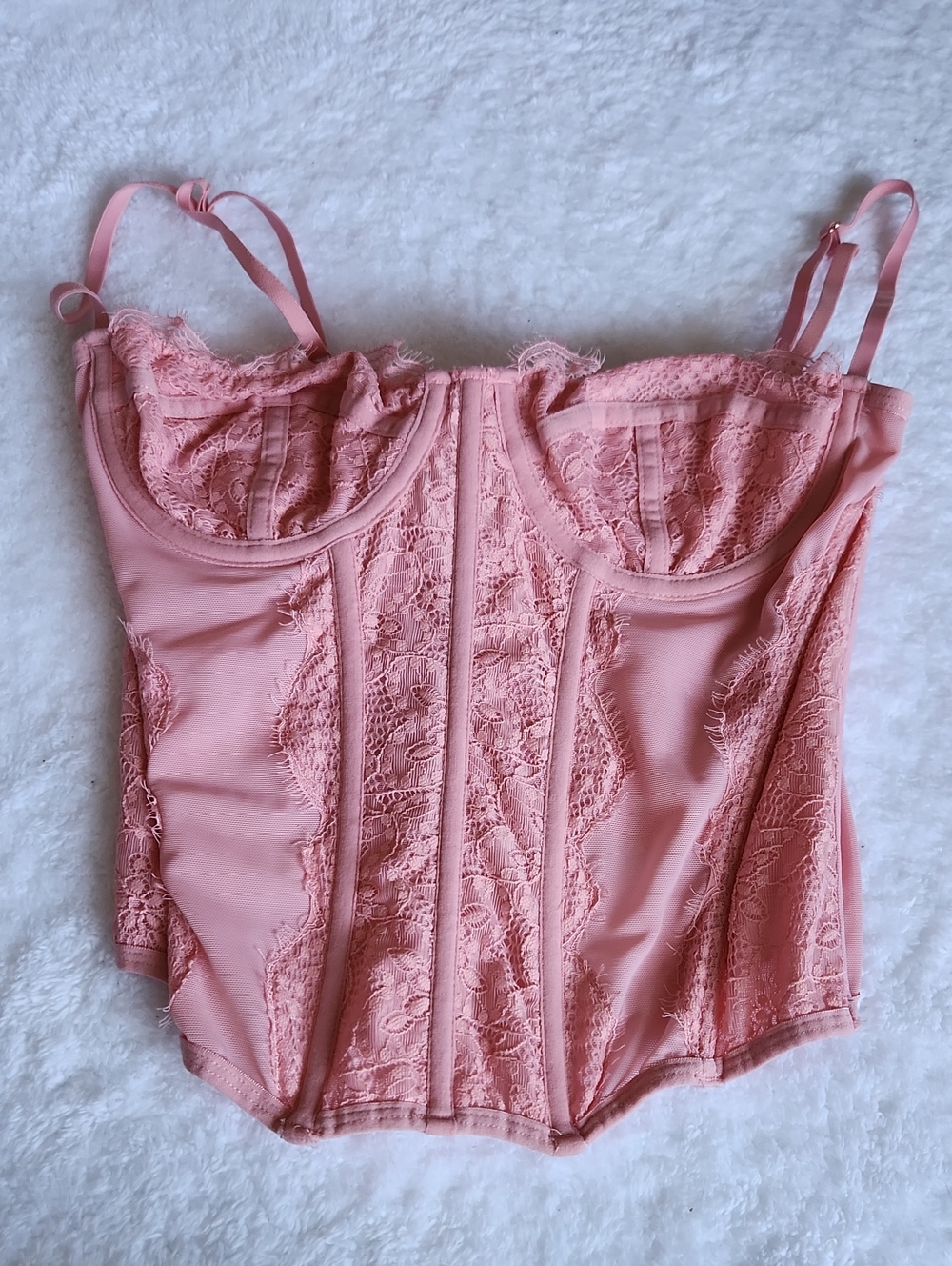 Out From Under Lace Bustier Corset Top - L